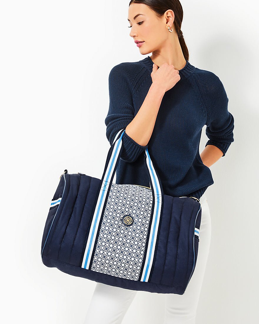 Quilted Puffer Halton Duffel Bag - Low Tide Navy - 8