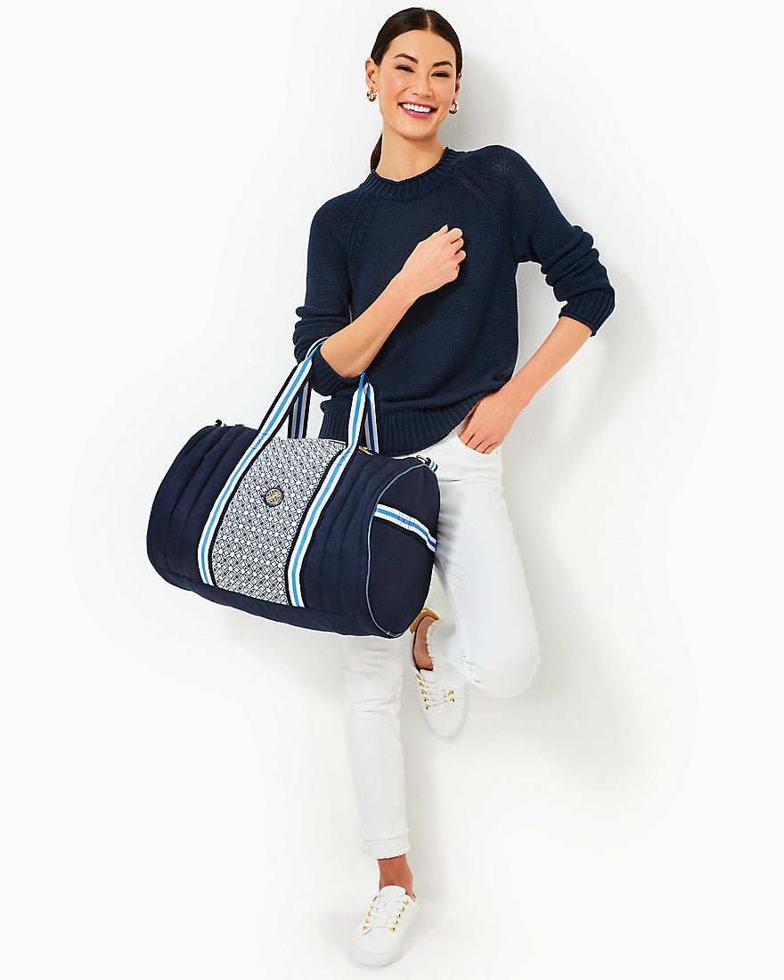 Quilted Puffer Halton Duffel Bag - Low Tide Navy - 2