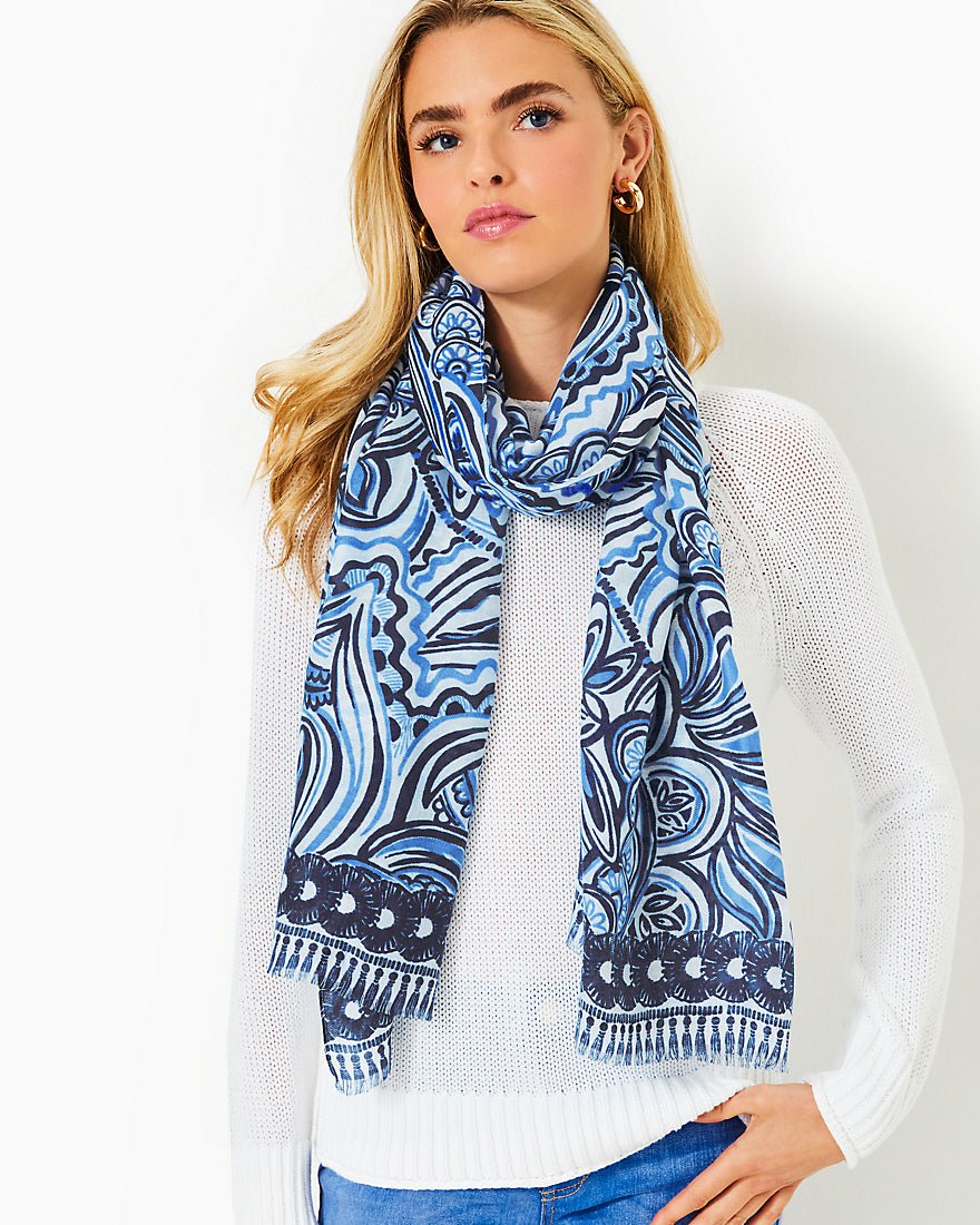 Resort Scarf - Resort White Give It A Whirl - 17