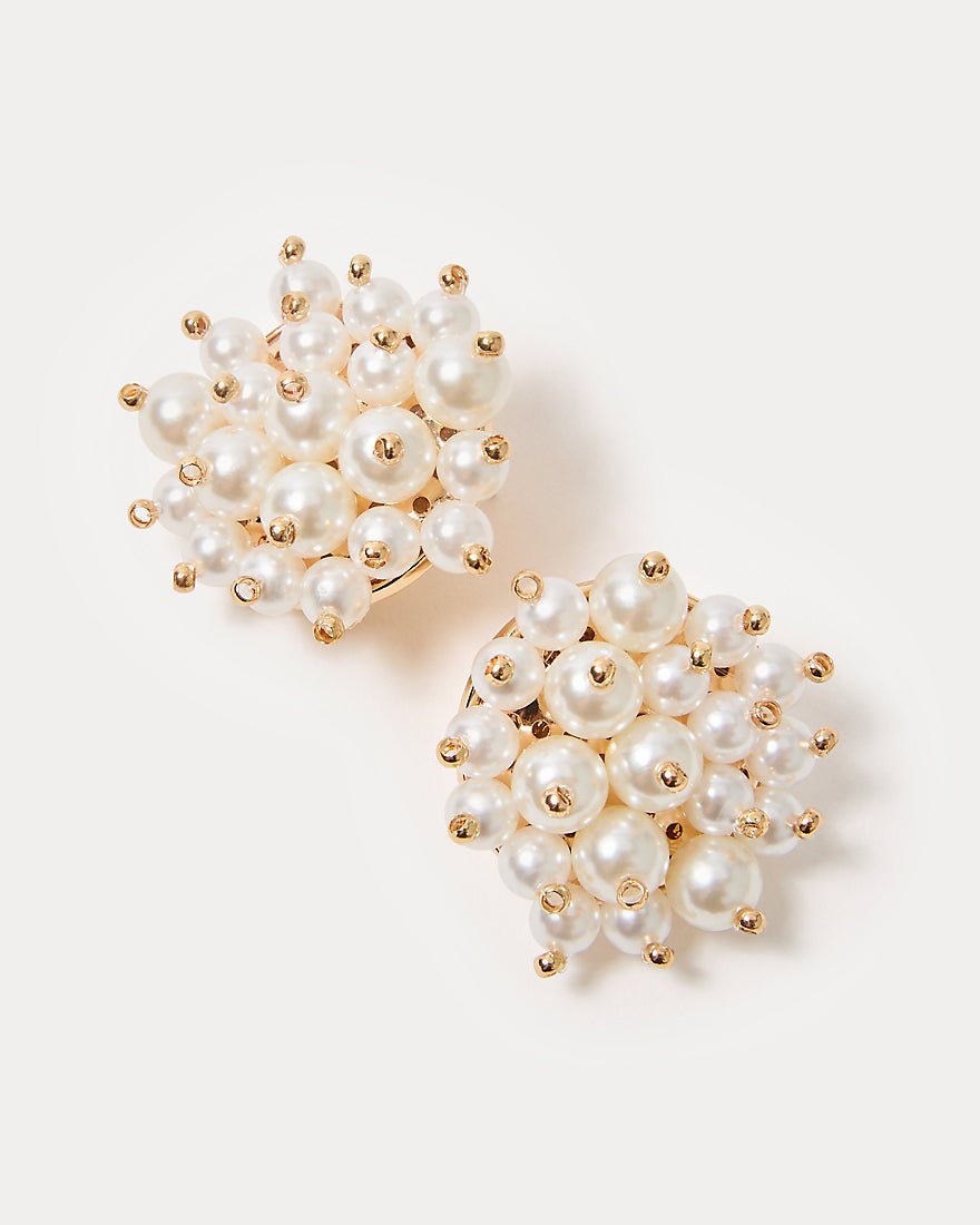 Tidepool Treasures Pearl Earrings - Resort White