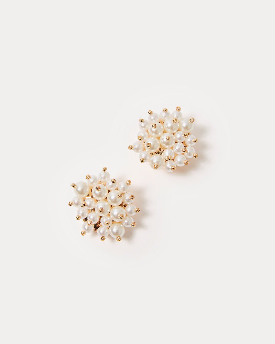 Tidepool Treasures Pearl Earrings - Resort White