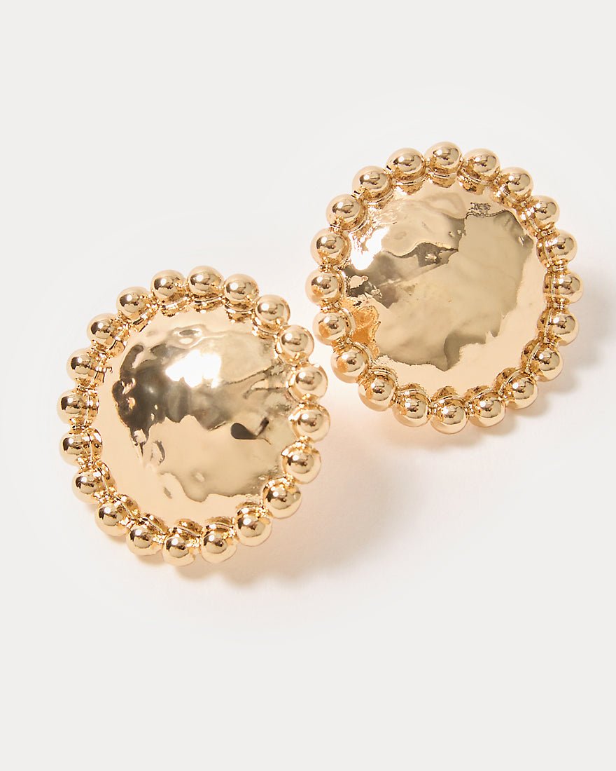 Via Del Mar Earrings - Gold Metallic