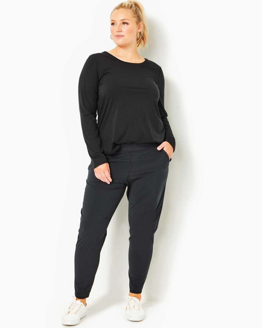 Another great find on #zulily! Black Barely Flare 32'' Active Pants by  Balance Collection #zulilyfinds