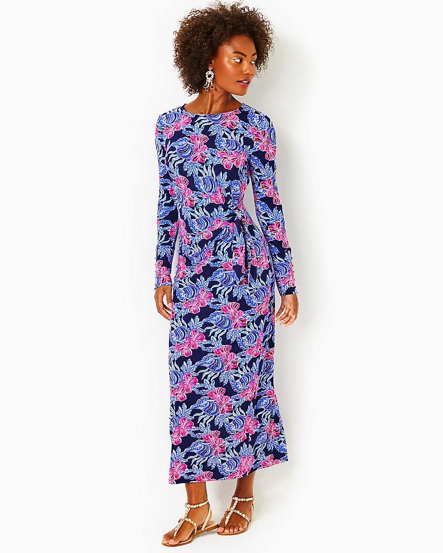 Lilly pulitzer long store sleeve maxi dress