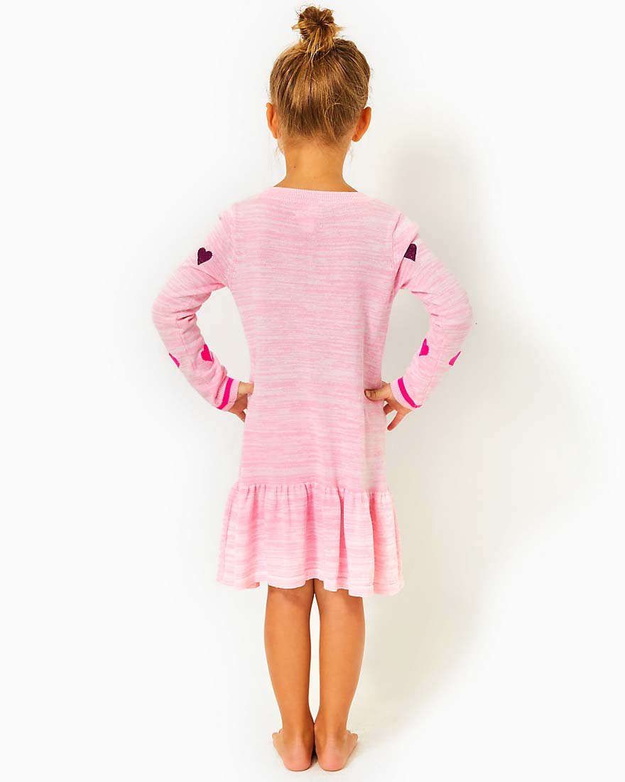 Kids Girls Sweater Jumper Dress Ruched Knitted Chiffon Swing Dress Winter  Autumn | eBay